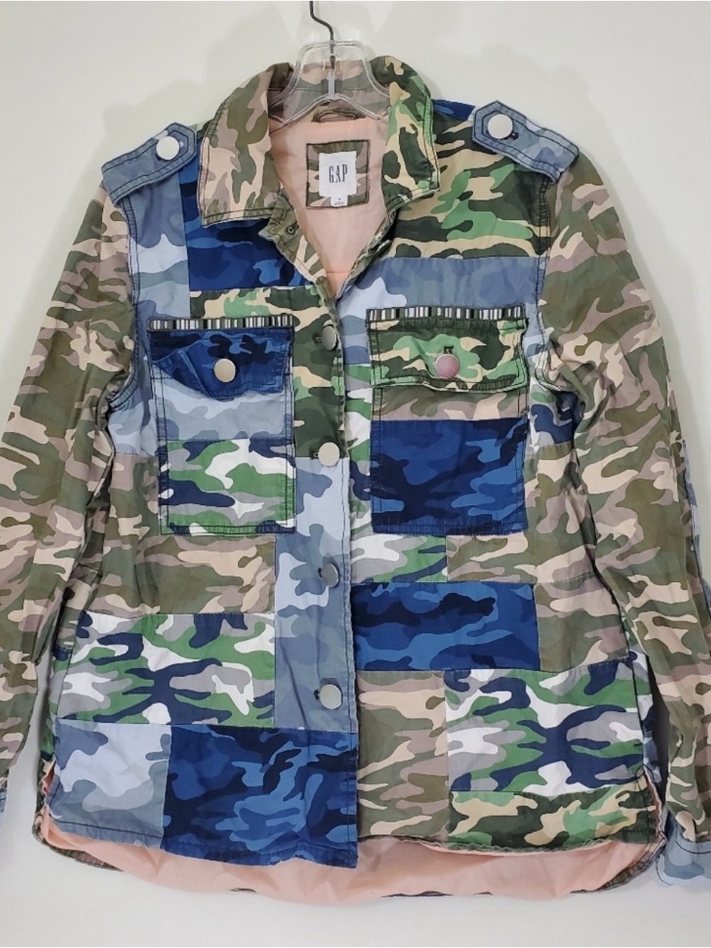 GAP Multicolored Patchwork Camouflage Cotton Jacket